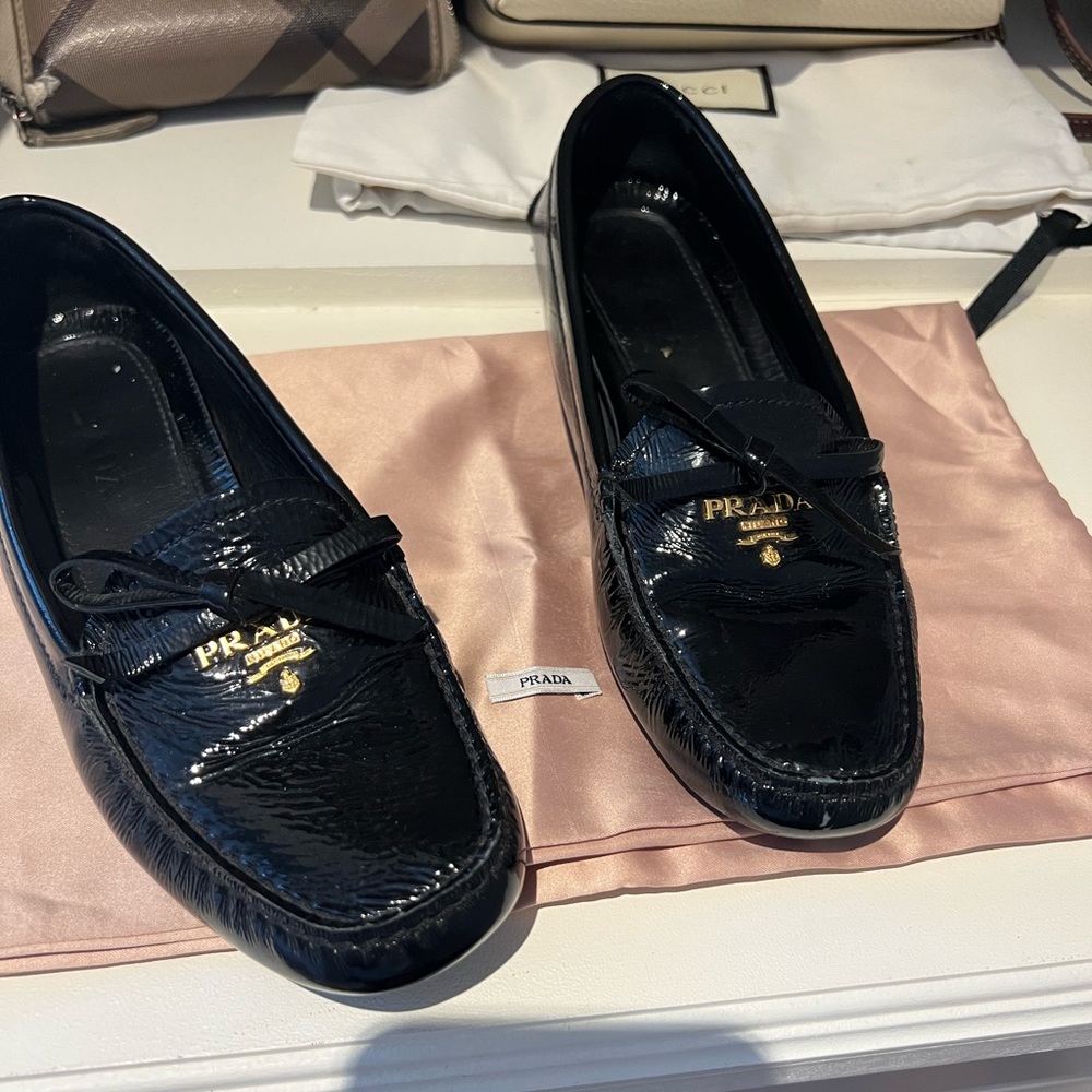 Prada patent leather loafer